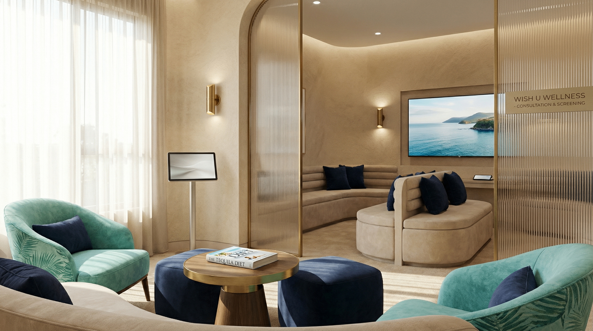 Private wellness lounge inside the boutique